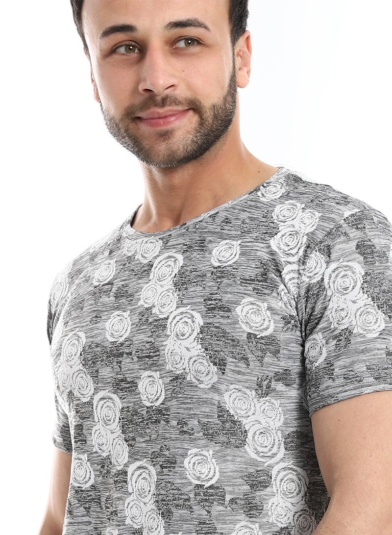 Caesar Mens T- Shirt With Half Sleeves And Round Neck - Image 3