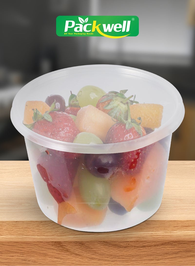 packwell Micro Wave Round Bowl 500 Ml With Lid 5 Pc - Image 5