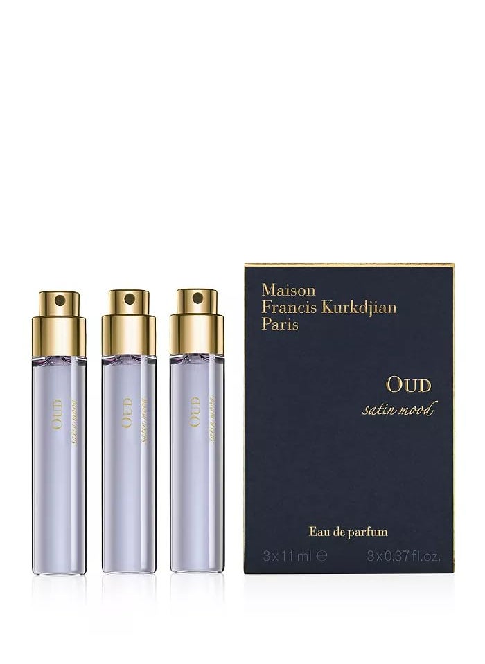 MAISON FRANCIS KURKDJIAN - Maison Francis Kurkdjian OUD satin mood Travel Spray Refill Set 3 x 037 oz - Image 1