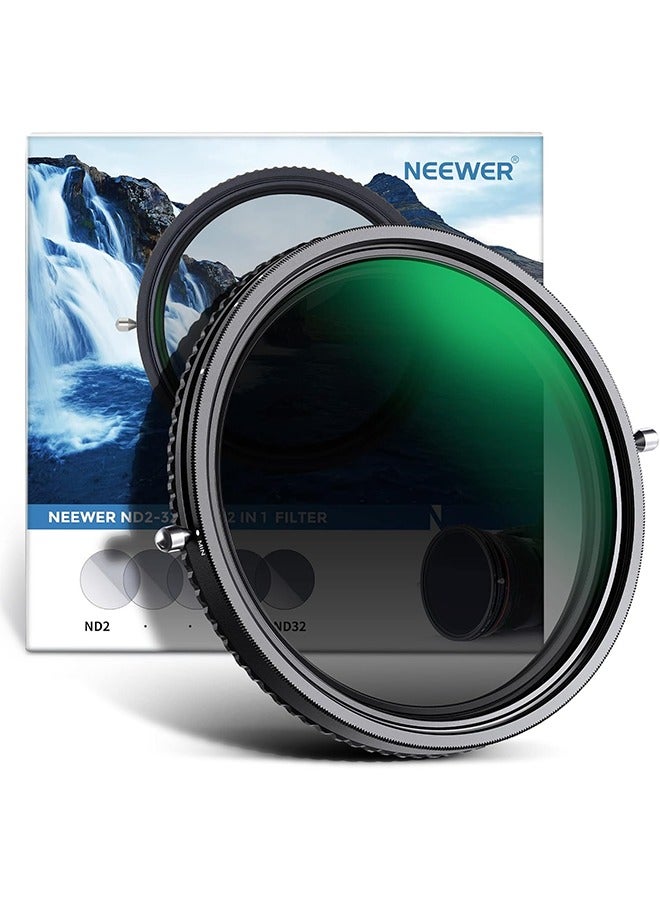 New 2-in-1 67mm Variable ND Filter with CPL Filter - No X Cross/30 Layer Nano Coating/HD Optics/Ultra Slim Aluminum Frame/Water Repellent/Scratch Resistant - Image 1