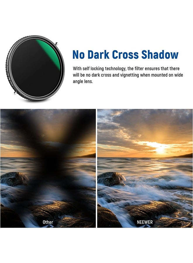 New 2-in-1 67mm Variable ND Filter with CPL Filter - No X Cross/30 Layer Nano Coating/HD Optics/Ultra Slim Aluminum Frame/Water Repellent/Scratch Resistant - Image 3
