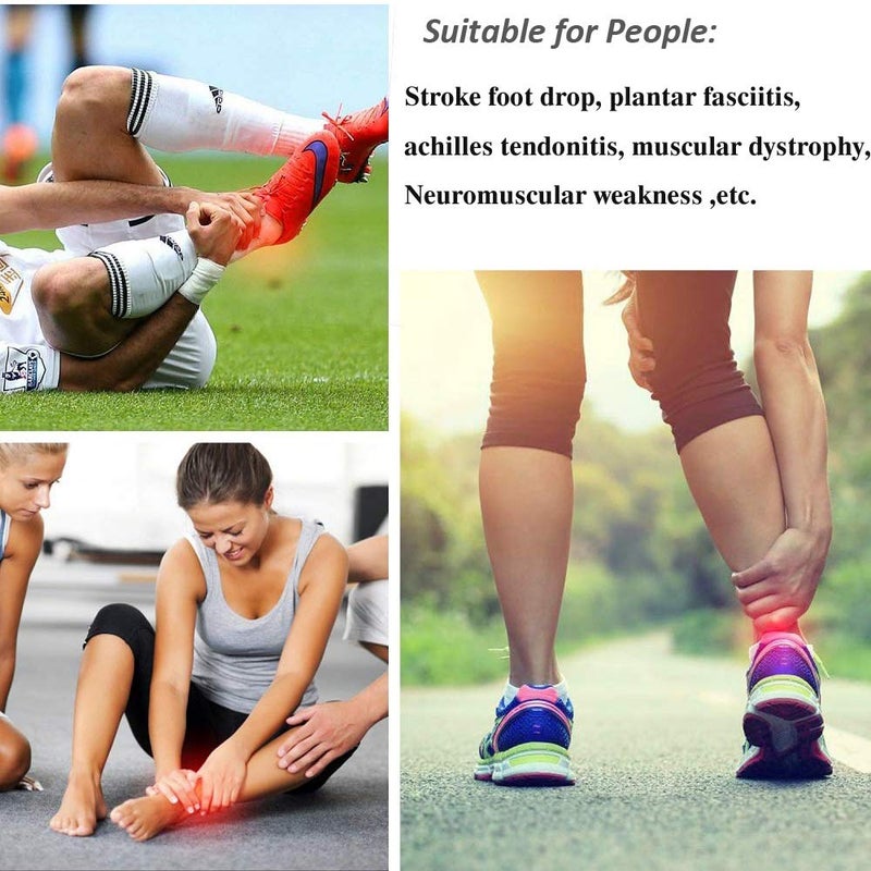 Furlove Soft AFO Drop Foot Brace for Unisex Adult Improve Walking Gait, Foot Orthosis Ankle Brace Support, Pain Relieve for Achilles Tendon, Comfort fit for Right, Left - Image 2