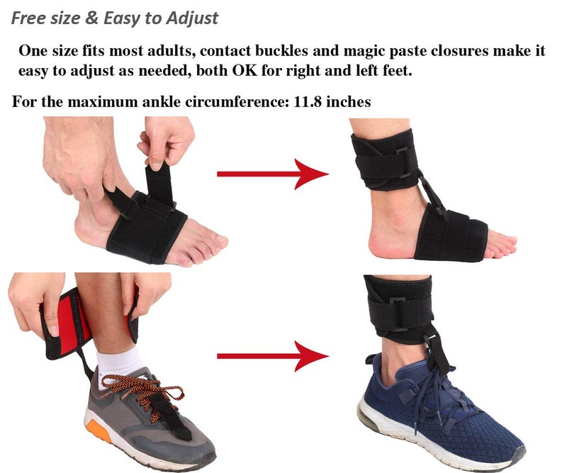 Furlove Soft AFO Drop Foot Brace for Unisex Adult Improve Walking Gait, Foot Orthosis Ankle Brace Support, Pain Relieve for Achilles Tendon, Comfort fit for Right, Left - Image 4