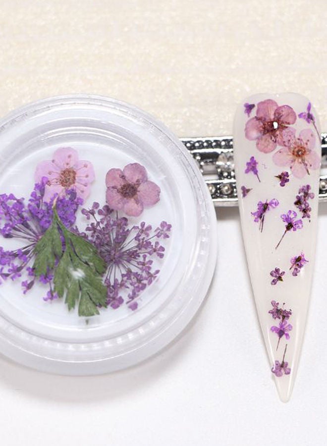 NIBEMINENT 3D Dried Flower Nail Art Sticker Multicolour - Image 2