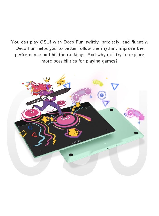 XP-PEN Deco Fun L Graphic Drawing Tablets 10x6 Inches Digital Drawing Pad Art Tablet with 8192 Levels of Pressure Battery-Free Stylus for Digital Drawing, Animation, Online Teaching(Black) - Image 2