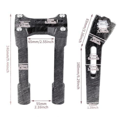 M Maintenanse 10" Height 1 inch & 1.25 inch Size Adjustable Handlebar Riser Clamp Pullback Fit For Harley Dyna Fat Bob Street Bob Low Rider Touring Electra Glide Fat boy - Image 5