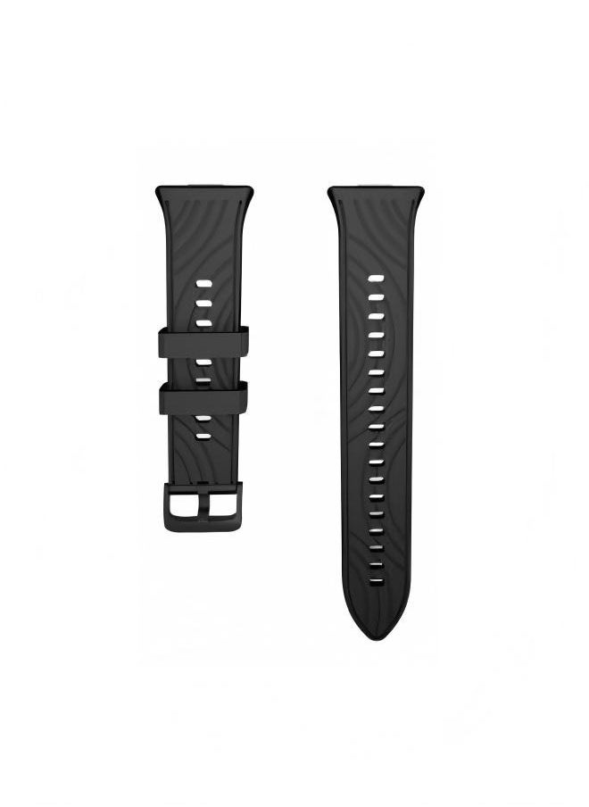HW Silicone Sport Watch Strap/Watchband for HUAWEI Watch Fit 3 Smartwatch Black  - Image 2