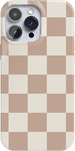 Casely iPhone 16 Pro Case | Fit Check | Neutral Checkerboard Checkered | Classic Ultra Slim Design | Compatible with MagSafe - Image 1