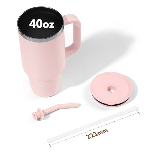 Greant 5 PCS Press in Straw for Hydroflask Tumbler, Straws for Hydro Flask Tumbler Straw Replacement 20 oz to 40 oz (5 PCS, 5 Colors, for Hydroflask Tumbler 40oz) - Image 4
