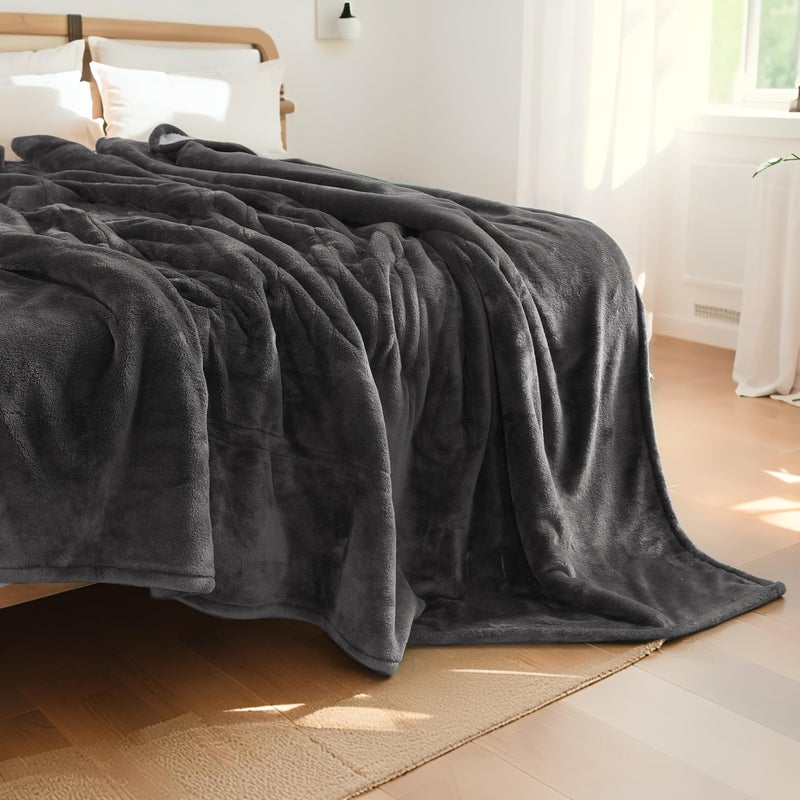 Eydna Electric Heated Blanket Full Size 72"x84",Fast Heating Throw, Soft Plush Microplush for Bed & Couch, 10 Hours Auto Off & 5 Heating Levels, Machine Washable, Gifts for Grandma & Family-Dark Gray - Image 2