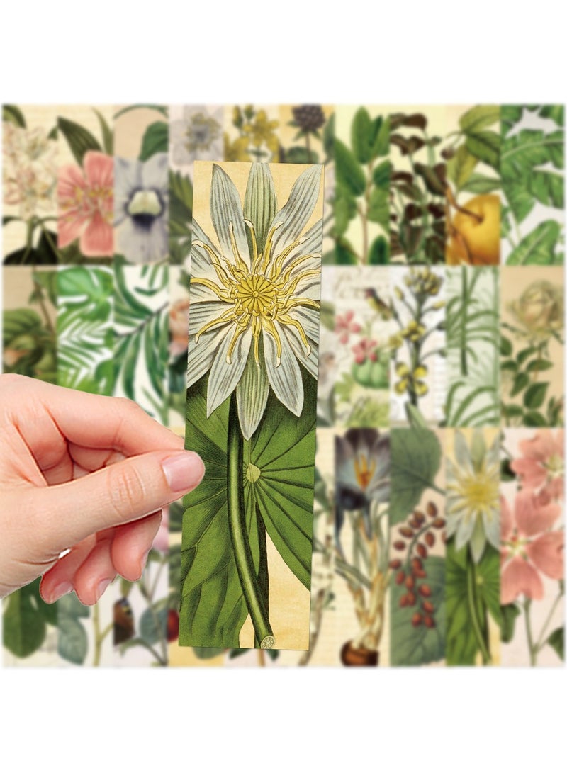 30 قطعة من العلامات المرجعية الورقية ذات الطابع النباتي، علامات مرجعية بطابع الزهور العتيقة، علامات مرجعية فريدة من نوعها للأطفال والبالغين والطلاب والمعلمين والمدرسة والمكتب المنزلي وعشاق القراءة - Image 2