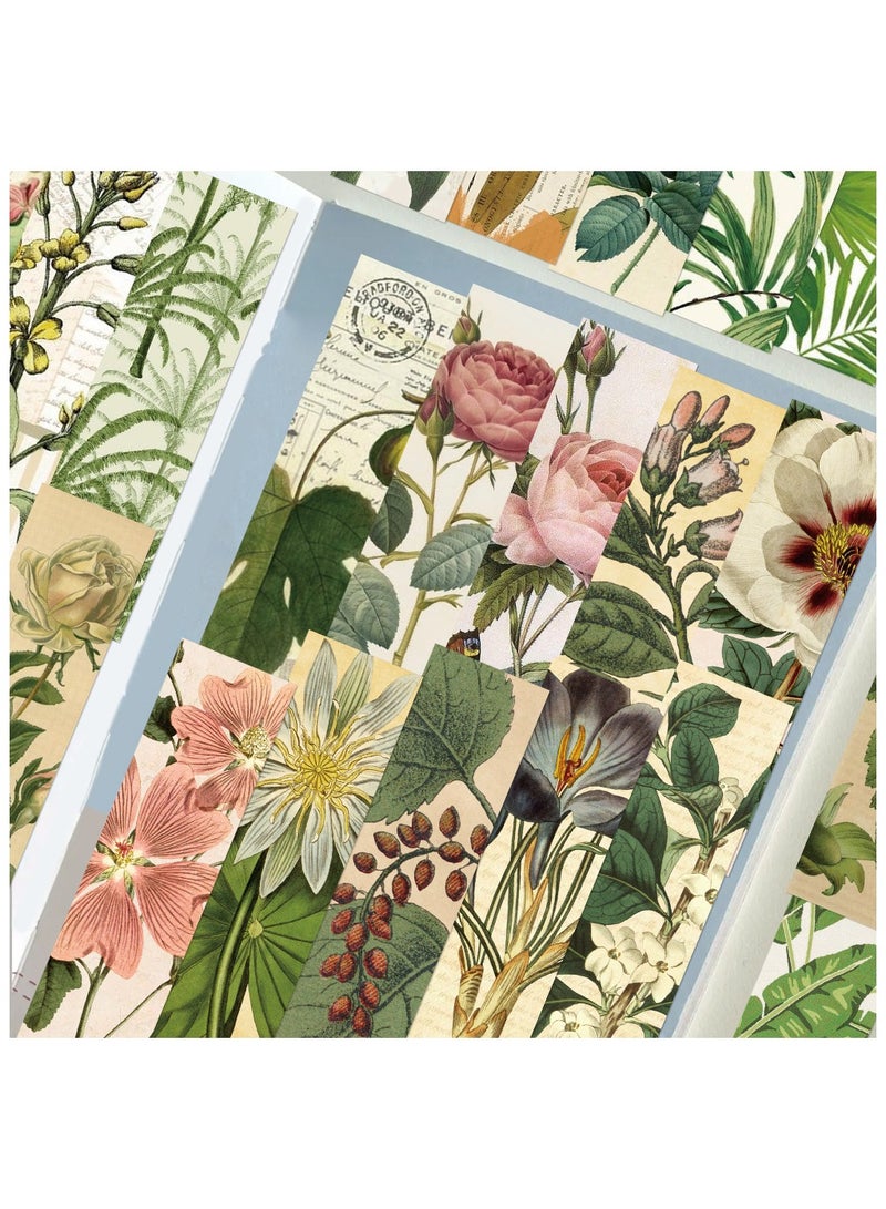 30 قطعة من العلامات المرجعية الورقية ذات الطابع النباتي، علامات مرجعية بطابع الزهور العتيقة، علامات مرجعية فريدة من نوعها للأطفال والبالغين والطلاب والمعلمين والمدرسة والمكتب المنزلي وعشاق القراءة - Image 4