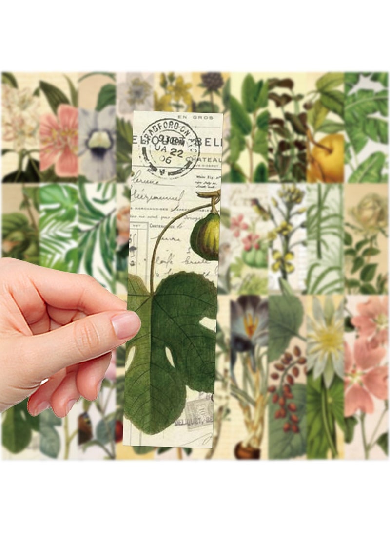 30 قطعة من العلامات المرجعية الورقية ذات الطابع النباتي، علامات مرجعية بطابع الزهور العتيقة، علامات مرجعية فريدة من نوعها للأطفال والبالغين والطلاب والمعلمين والمدرسة والمكتب المنزلي وعشاق القراءة - Image 5