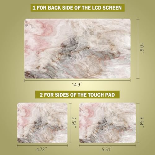 AORTDES Laptop Skin Sticker Decal 15-15.6 Inches, Universal Reusable Vinyl Sticker for 12.1 13 13.3 14 15.4 Inches Netbook/Notebook PC, Waterproof & Scratch-Resistant (Marble) - Image 4