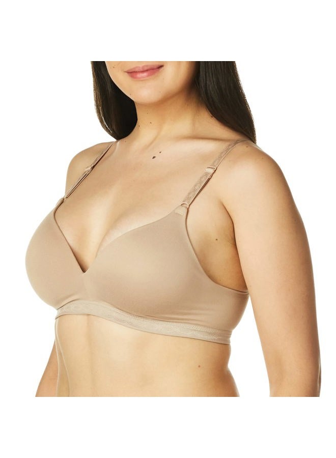 Warner's حمالة صدر نسائية بسيطة مثالية فائقة النعومة بدون سلك، تي شيرت، لوز محمص، 38B - Image 1