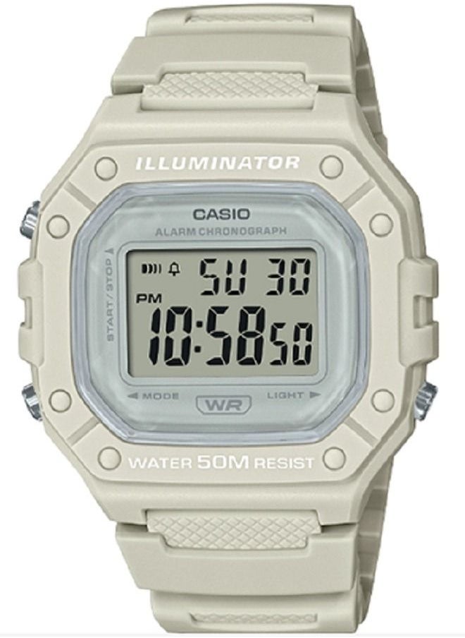 CASIO - Casio Women Watch Digital Square Face Blue Dial Resin Band W-218HC-8AVDF. - Image 1