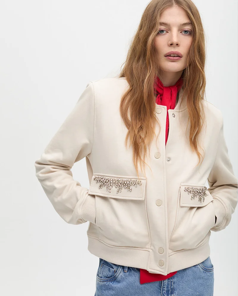 Lola Casademunt Bomber with Jewel Pocket Details