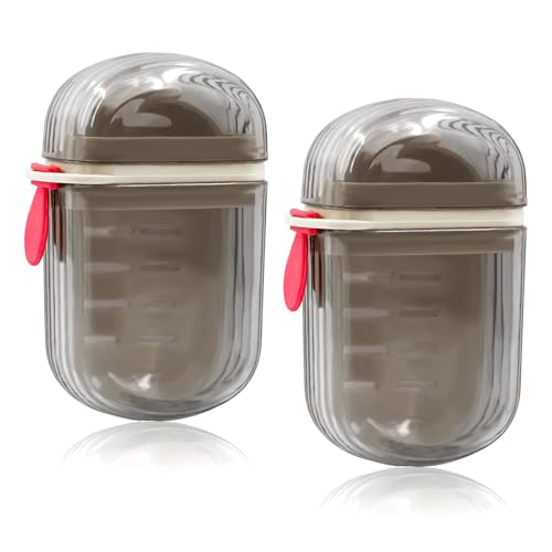 Holyenten Travel Soap Case Portable Set of 2 - Leakresistant and Waterproof Small Soap Containers with Lid for Bathroom, Shower, Gym, or Travel - Efficient Drainage Design Keeps Soap Dry and Secure - Image 1