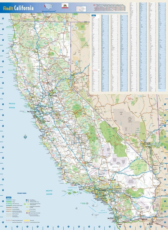 Globe Turner California State Wall Map - 19.75" x 23.75" Paper - Image 1