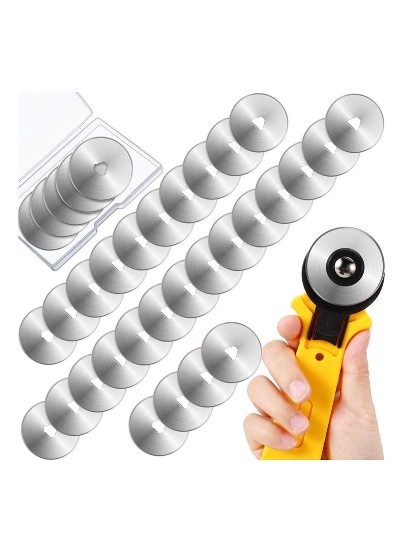 NIBEMINENT 36PCS 45mm Rotary Cutter Blades, Sewing Replacement Blades Fabric Cutting Accessories Precision Quilting Supplies for Fiskars Olfa Martelli Truecut - Image 1