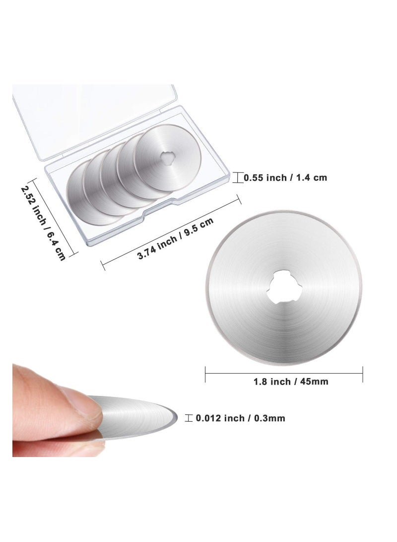 NIBEMINENT 36PCS 45mm Rotary Cutter Blades, Sewing Replacement Blades Fabric Cutting Accessories Precision Quilting Supplies for Fiskars Olfa Martelli Truecut - Image 4