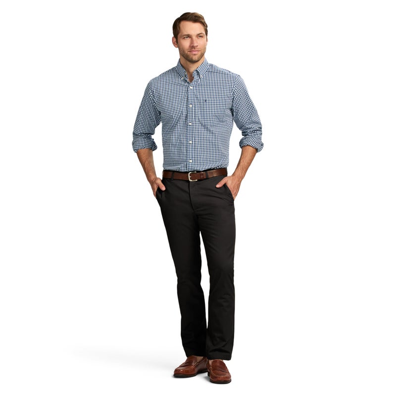 IZOD Men's American Chino Flat-Front Straight-Fit Pants, Black, 36W x 30L - Image 4