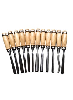 Artnery Artnery Wood Carving Hand Chisel Professional Woodworking Tool Set of 12Pcs 