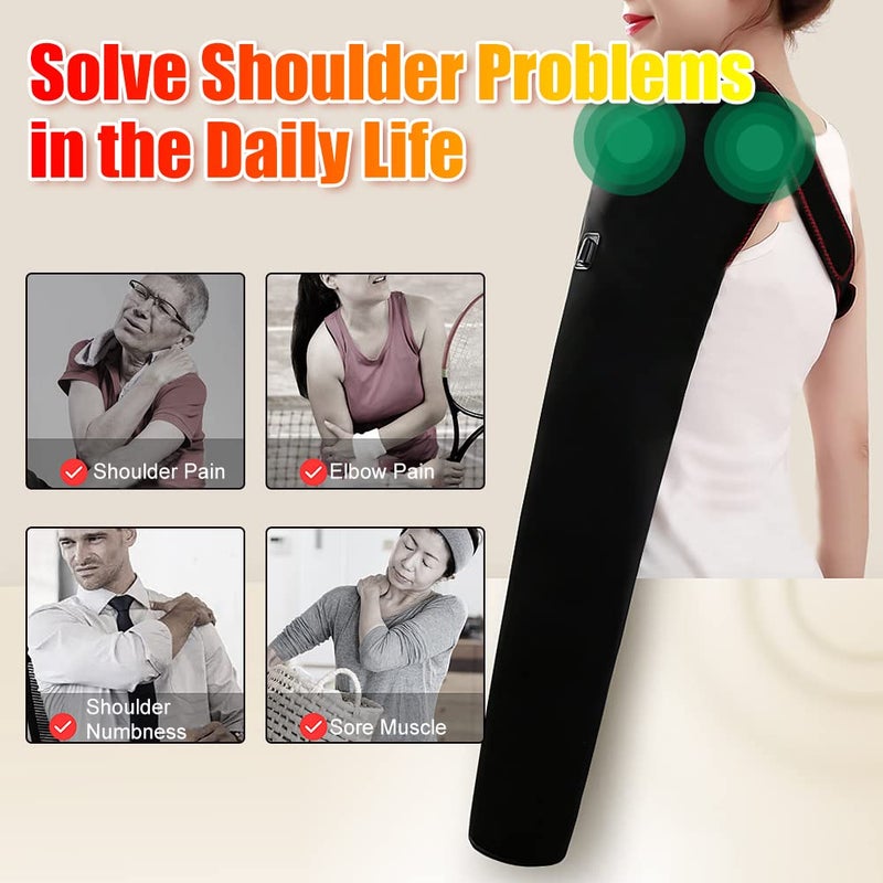 WOOLALA Shoulder Arm Hand Heating Pad for Pain Relief, Ultra Long Heated Wrist Wrap Heated Elbow Brace Hand Warmer for Tendonitis, Arthritis, Sports Injury Recovery, 3 Temperature Settings & Timer - Image 3