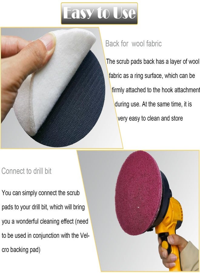 Tonmp 5 Inch Multipurpose Scrubber Scouring Pads - Flocking Scuff Pads, 15 Pack 400 800 2000 Grits Conditioning Discs Polishing Pads, Perfect for Furniture Automotive Cleaning, Rust Removal - Image 3