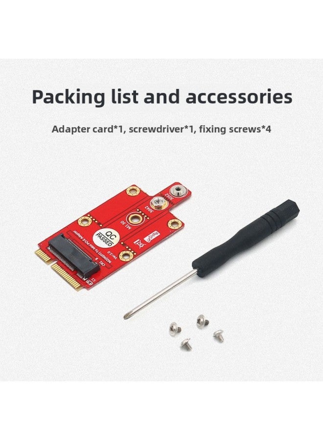 بطاقة توسيع Mini PCI-E إلى M.2 Key B بطاقة محول وحدة 4G/5G مع فتحة بطاقة SIM مزدوجة اللون: مع بطاقة SIM - Image 3