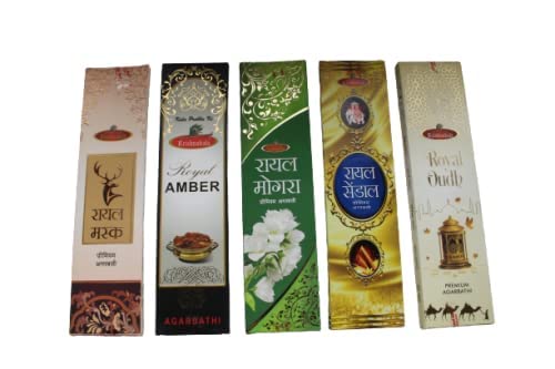 Krishnakala Krishnakala Royal Series Flora Agarbathi Combo Pack of 5 40gms Royal Sandal Royal Musk Royal Mogra Royal Oudh Royal Amber  - Image 2