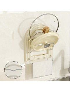 KASTWAVE Pot Lid Holder Wall Mount Pot Lid Organizer Rack Pot Lid Storage Organizer, Takes Most Sizes of Lids from Pans, Casseroles etc (Towel Rack Type)  - Image 5