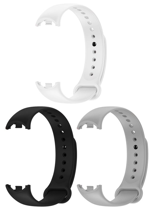 CATANES 3 Pack For Xiaomi Smart Band 8/9 Watch Bands Adjustable Comfortable Sport Replacement Strap for Xiaomi Mi Band 8/9 Wristband Bracelet Band for Women Men Multicolour 