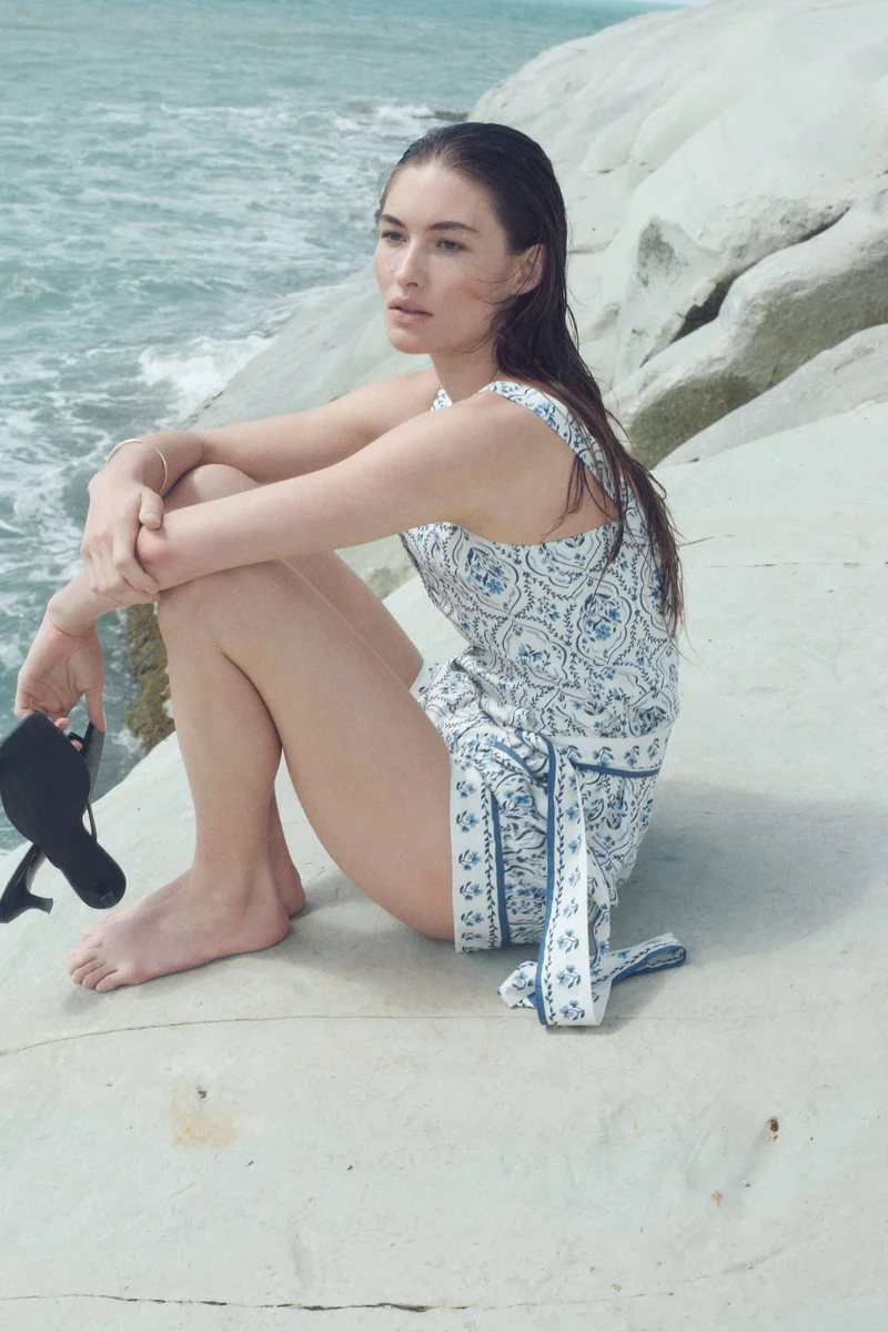 H&M Cotton poplin playsuit