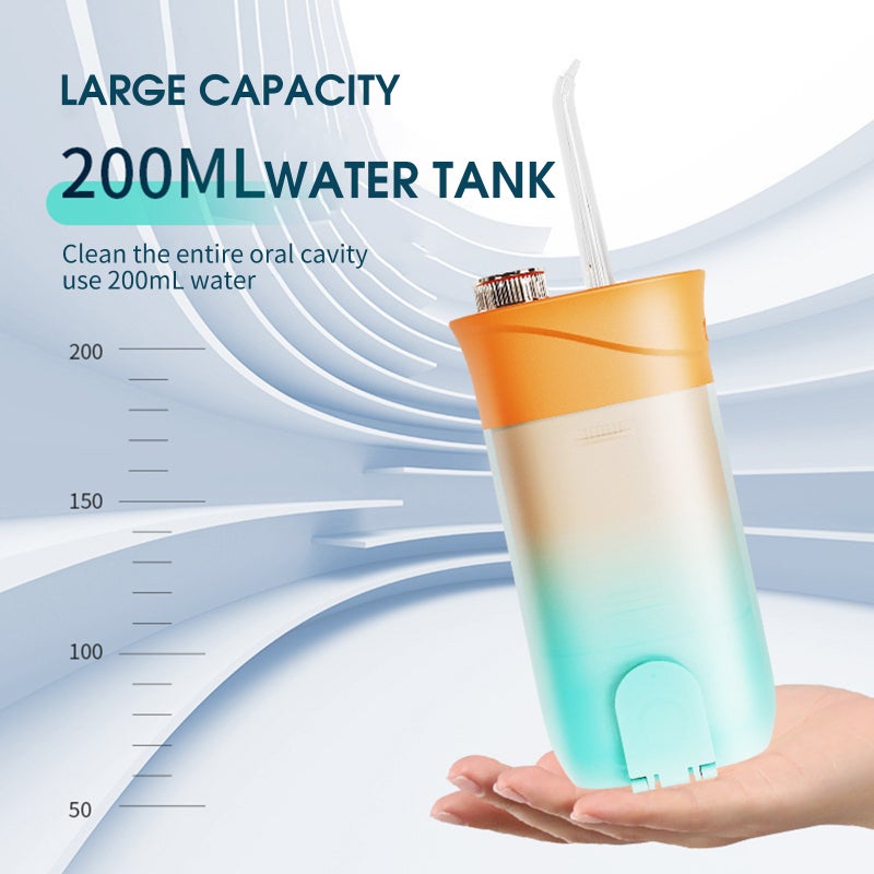 Water Flosser Cordless Oral Irrigator IPX7 Waterproof Cordless Teeth Cleaner 3 Modes USB Rechargeable Flosser with 200mL Water Tank 4 Jet Tips for Home Travel - Image 5