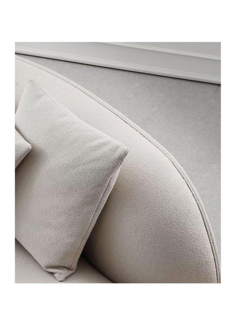 Karnak European Berber Fleece 4 Seater Sofa – White - Image 5