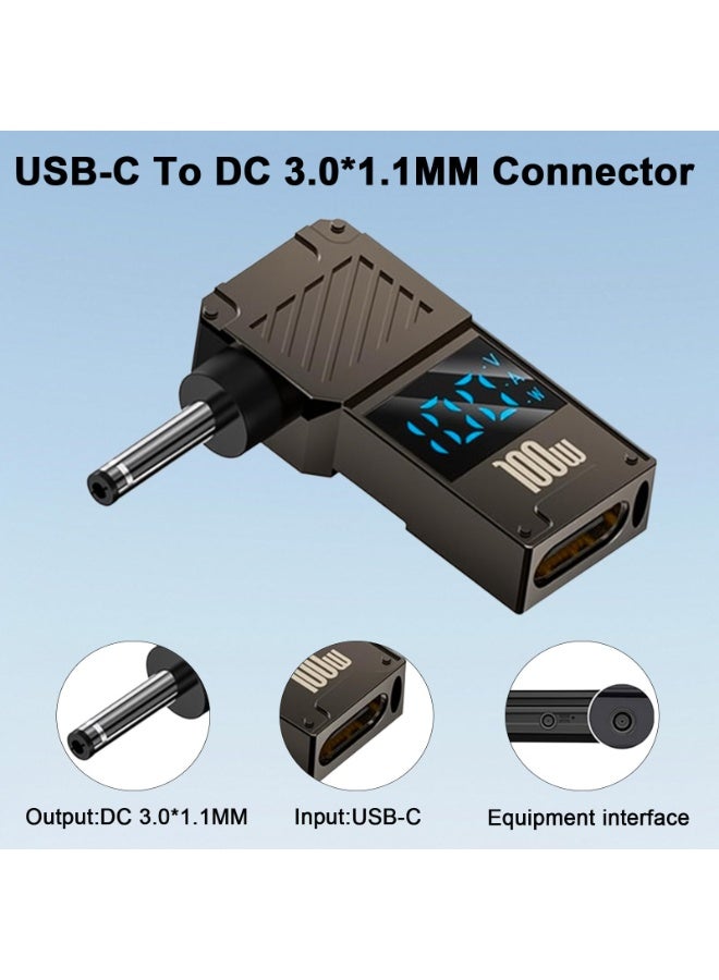 SANMUGEED USB Type C to DC 3.0x1.1mm Adapter, USB C to DC Power Adapter,100W PD, 20V 5A with 100W/5A USB C Cable (1.5M) - Image 5