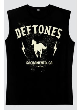 Rock&Roll Deftones Black Cut Sleeve / Sleeveless Men's T-Shirt  - Image 3