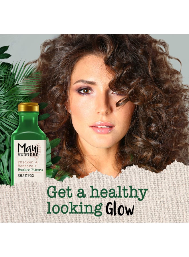 MAUI MOISTURE Thickening & Restore + Bamboo Fibre Shampoo and Conditioner Set x 385ml Each - Image 2