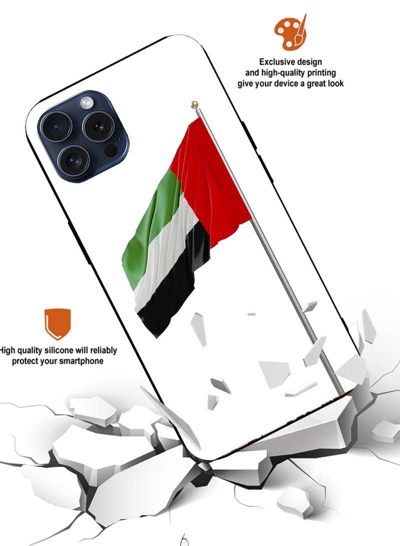 Service Zone غطاء خلفي واقي مبهج لليوم الوطني الإماراتي لهاتف آيفون 15 برو ماكس - Image 3