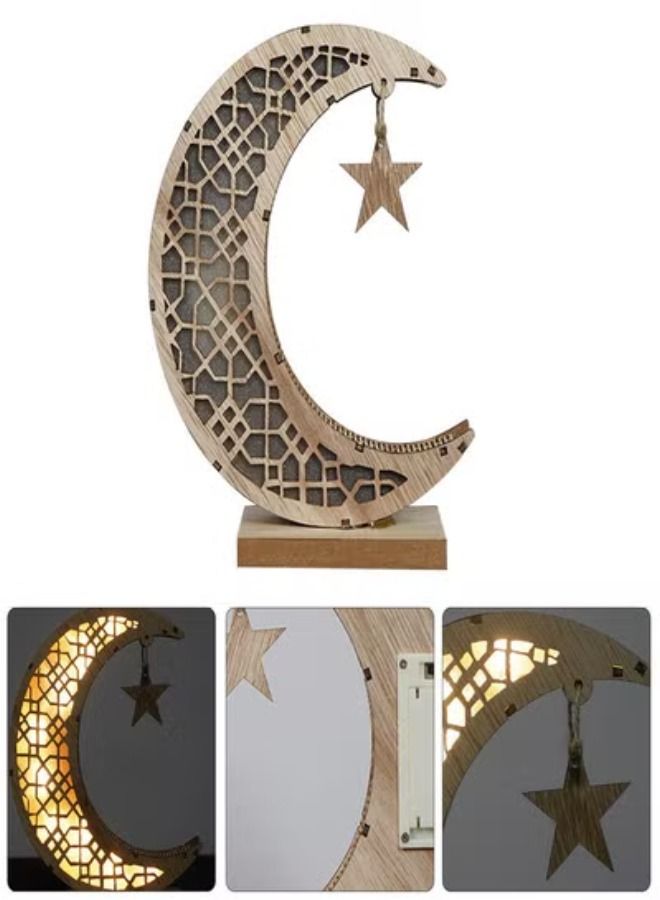 ACLIX Ramadan Crescent Moon Night Light Decoration For Ramadan Glowing Tree Hollow Home Festival Party Festival Sleep Garden Decoration  - Image 3
