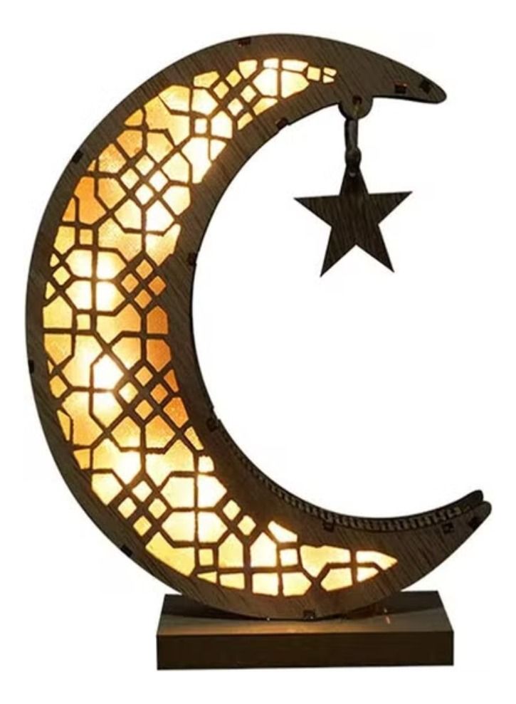 ACLIX Ramadan Crescent Moon Night Light Decoration For Ramadan Glowing Tree Hollow Home Festival Party Festival Sleep Garden Decoration  - Image 1