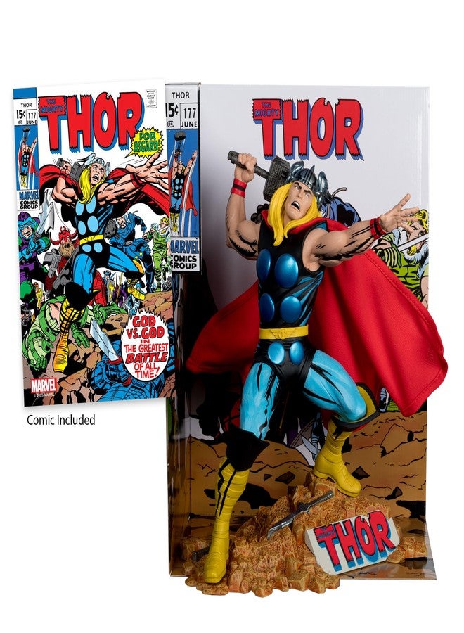 McFarlane Toys - Marvel Thor 1:6th Scale Collectible with Scene & Comic (The Mighty Thor #177) - Image 5