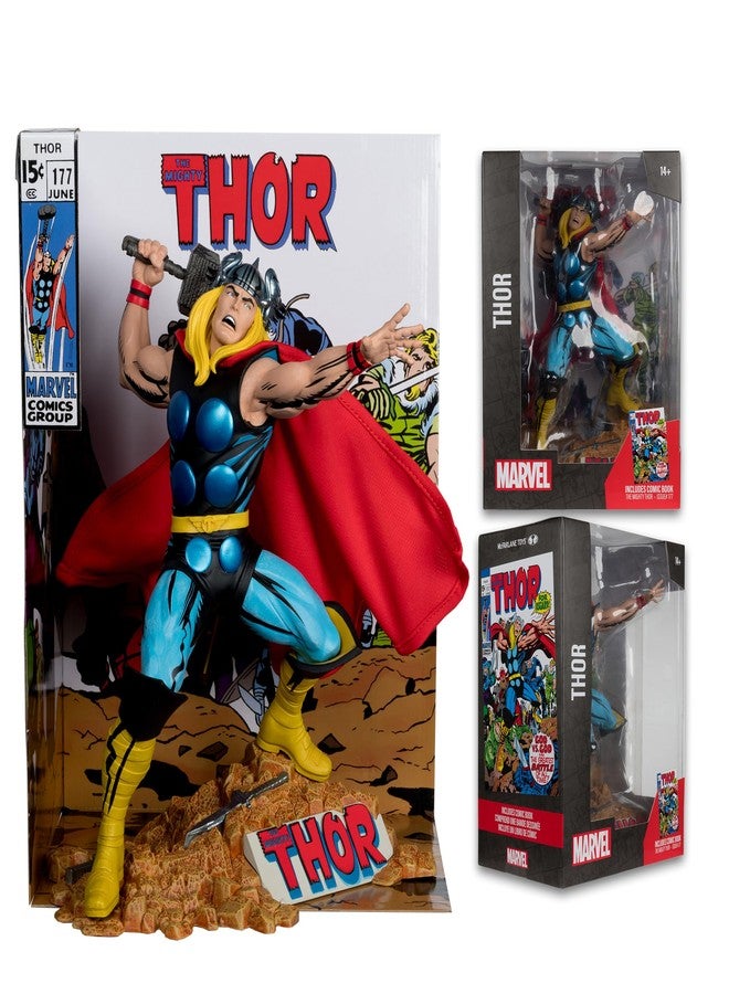 McFarlane Toys - Marvel Thor 1:6th Scale Collectible with Scene & Comic (The Mighty Thor #177) - Image 4
