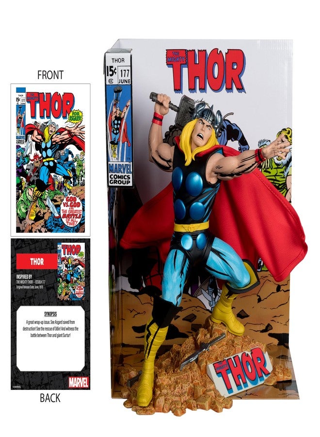 McFarlane Toys - Marvel Thor 1:6th Scale Collectible with Scene & Comic (The Mighty Thor #177) - Image 2