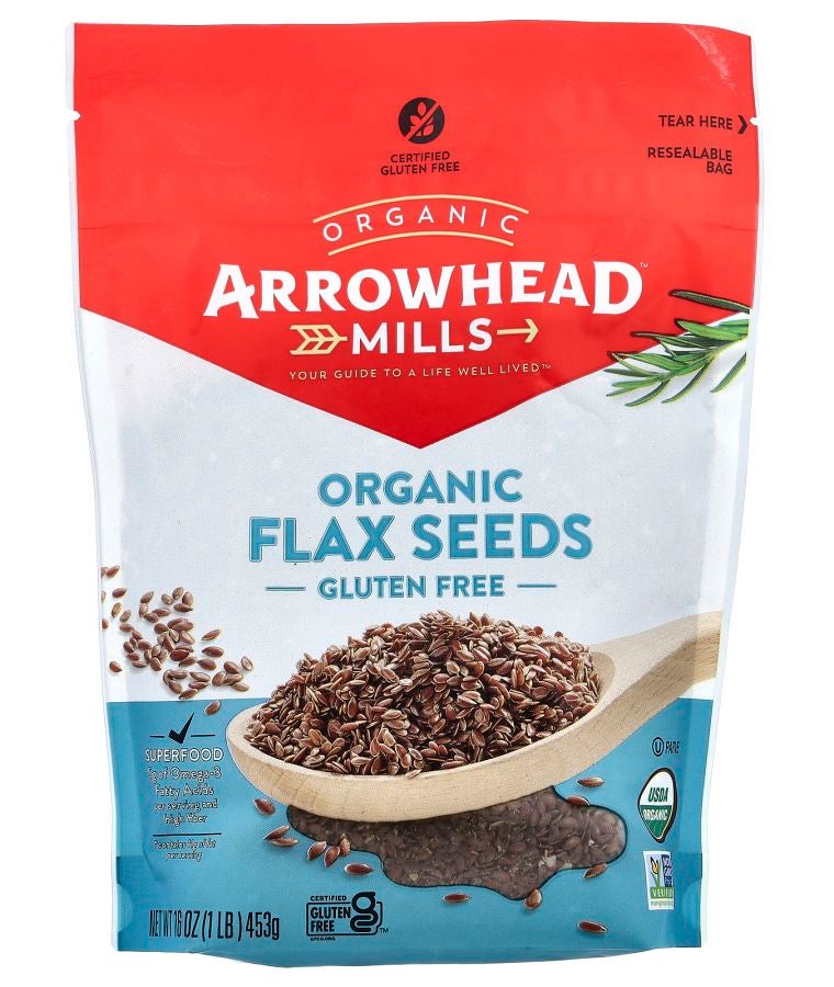 Organic Flax Seeds Gluten Free 1 lb (453 g)
