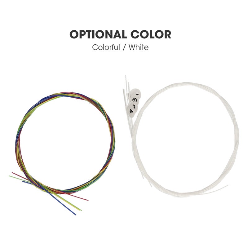 4Pcs/Set Ukulele Strings for 21-Inch / 23-Inch / 26-Inch Ukulele Colorful Strings - Image 2