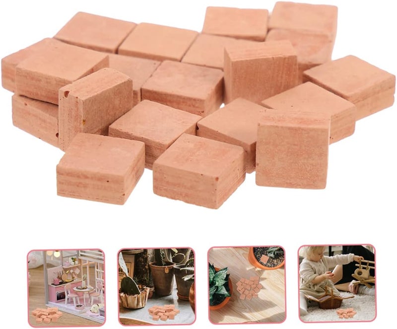 Milisten 80pcs Miniature Faux Model Bricks for Landscaping Square Shape Wall Brick Models for Creative Building Projects and Imaginative Play - Image 2