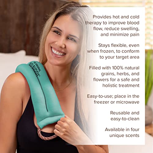 careX Bed Buddy Aromatherapy Heat Pad and Cooling Neck Wrap - Microwave Heating Pad for Sore Muscles - Cold Wrap Pack for Aches and Pain, Eucalyptus Scent - Image 2