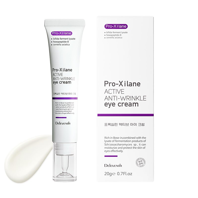 DEleventh Korean Brand Pro-Xilane Active Anti-Wrinkle Eye Cream 20g / Anti-Aging, Anti-Oxidation, Fade Fine Lines, Reduces Wrinkles, Dark Circles & Puffiness for Youthful, Bright Eyes - Image 1